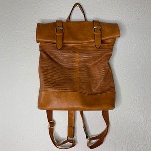 Faux Leather Backpack